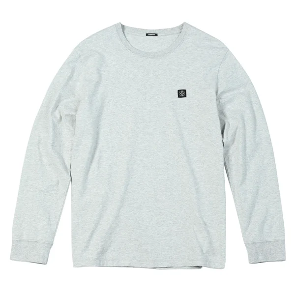 floral gray Мужская футболка SIMWOOD, осенняя футболка с длинным рукавом, повседневная футболка плюс-сайз из хлопка с логотипом, SI980594 - Цвет: floral gray