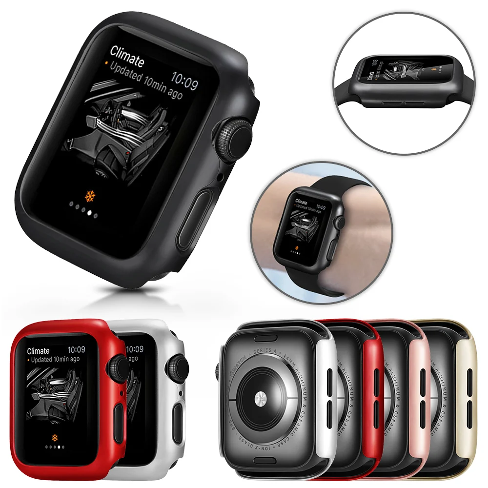 

Lightweight 40/44/38/42mm Protector Case for Apple Watch Series 5 4 3 2 1 PC Thin Bumper for iWatch 4 3 Cover Accessories