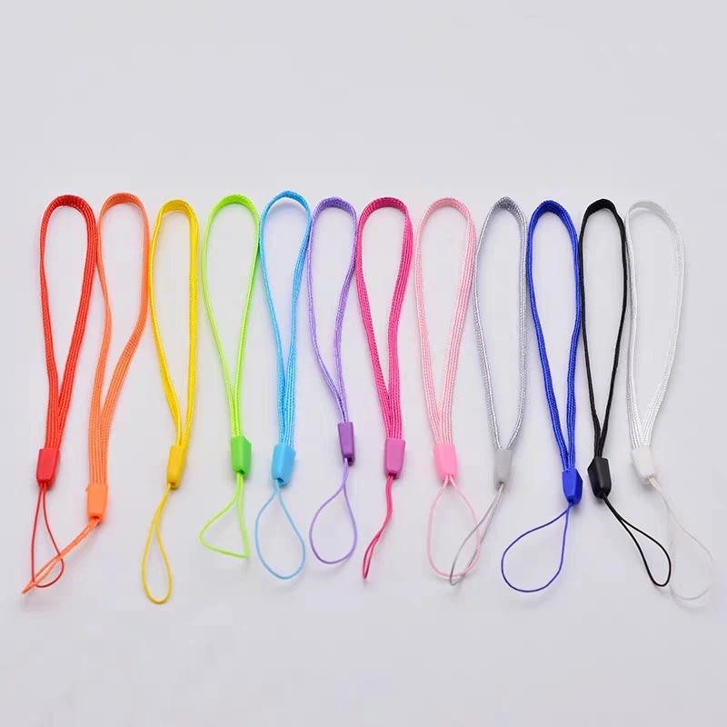 

10Pcs /lot Nylon Wrist Hand Cell Phone Mobile Chain Straps Charm Cords Badge Keychain DIY Hang Rope Lanyard Mobile Phone Strap