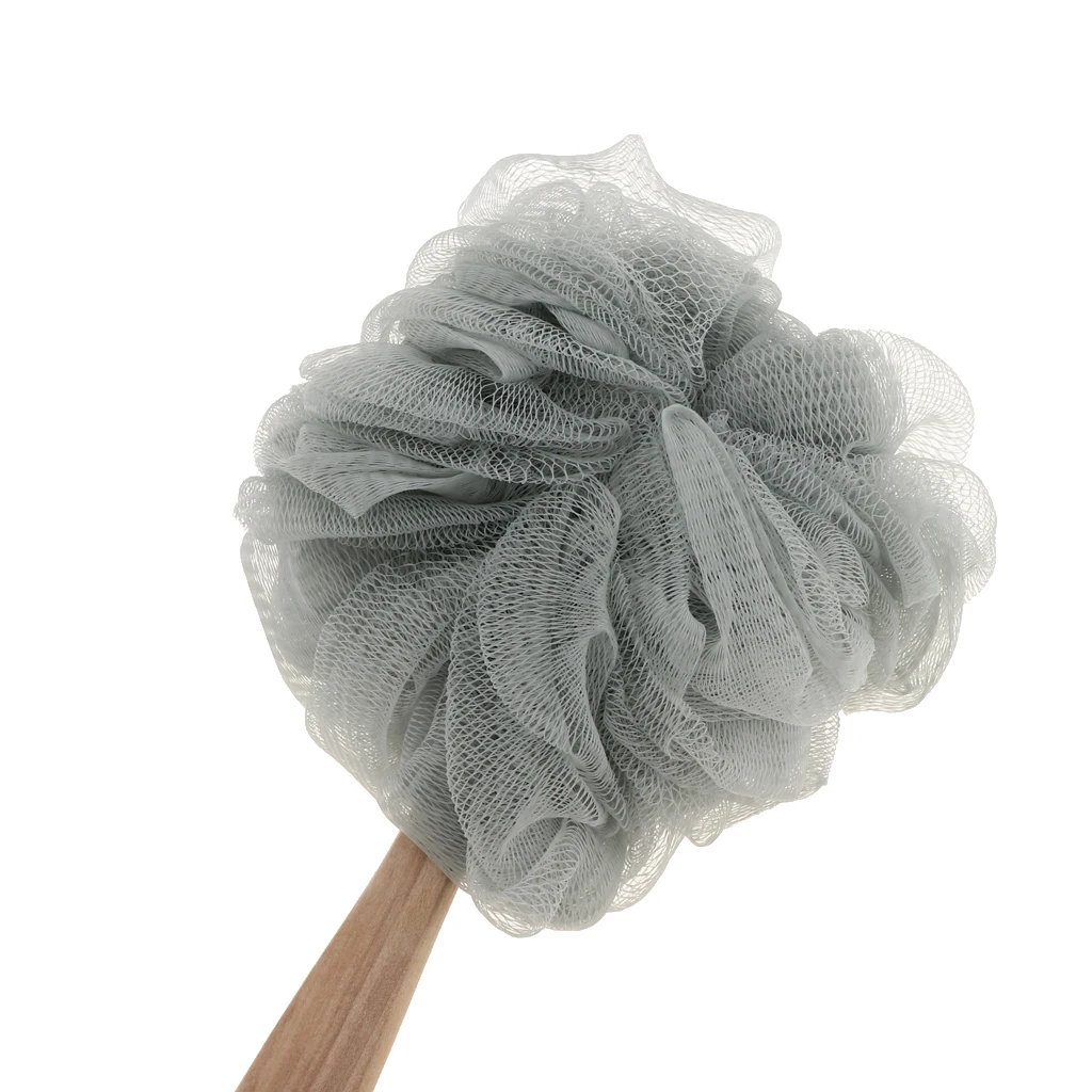 2Pcs Long Handle Bath Sponge, Exfoliating Bath & Shower Brush, Back Scrubber for Skin Gentle Massage for Elderly Women Men