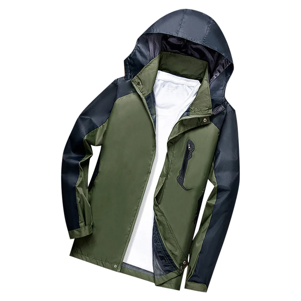 Покупка горячая распродажа мужские куртки уличные водонепроницаемые толстовки с капюшоном на молнии со съемным капюшоном Спортивные куртки модные