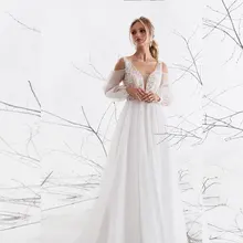 

Elegant Organza Sweetheart Wedding Dress 2021 White Lace Appliques Draped Backless A-Line Court Train Mariee Tulle Custom Made