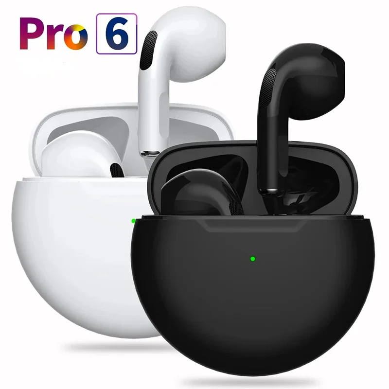 Pro 6 TWS Wireless Headphones 5.0 Bluetooth Earphone Touch Earbuds Sports Handfree Headsets With Charging Box For iPhone Android |