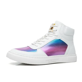 

Fashion Round Toe Flat Mens Medium Sneakers Rubber Outsole Wear Resistant Male Shoes Casual Microfiber Designer Lace Up Shoes