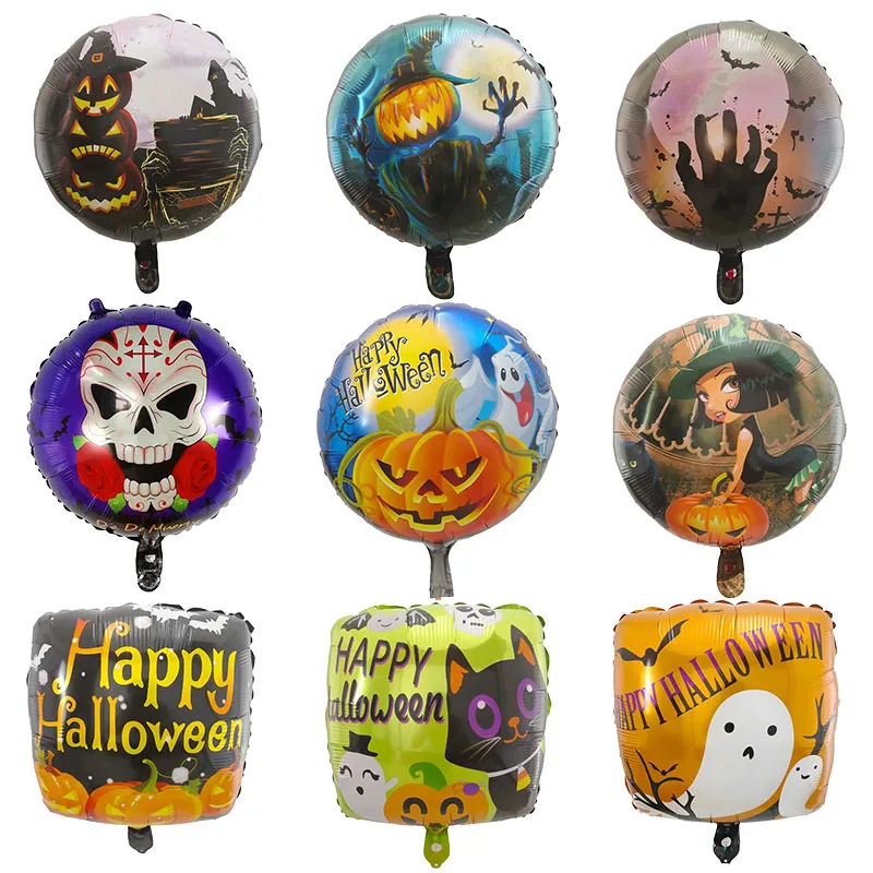 10 шт 18inch и надписью &quotHappy Halloween&quot Фольга воздушные шары кошачий глаз в виде
