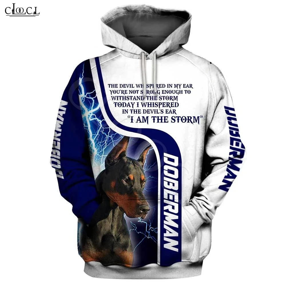 2020 модная толстовка с 3D рисунком животных I Am A Storm Doberman Dog мужская и женская повседневная Дизайнерская куртка