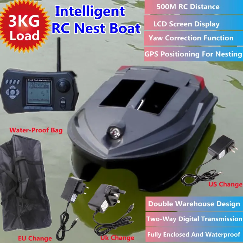 GPSPositioningSmartRemoteControlBaitBoat500MYawCorrection3KG