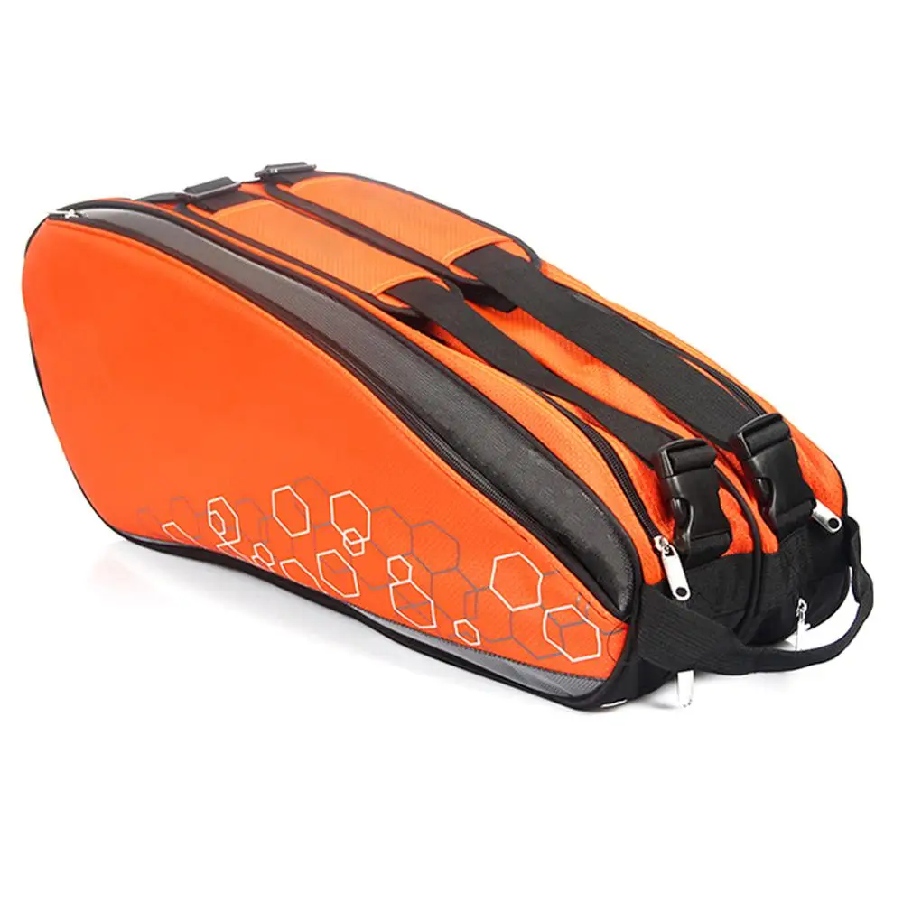 3 Layers Waterproof Tennis Bag Professional Racquet Sports Bag Racket Backpack Badminton Bag Accessories Holding 6-12 Rackets