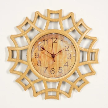 

Wall clock, series: Interior, "Stucco", light wood, 25x25 cm