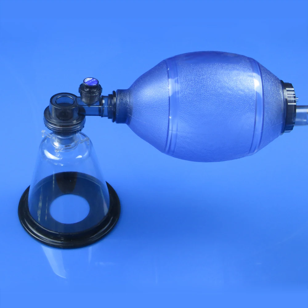 Медицинская ветеринарная анестезирующая маска Canack + ручной реаниматор из