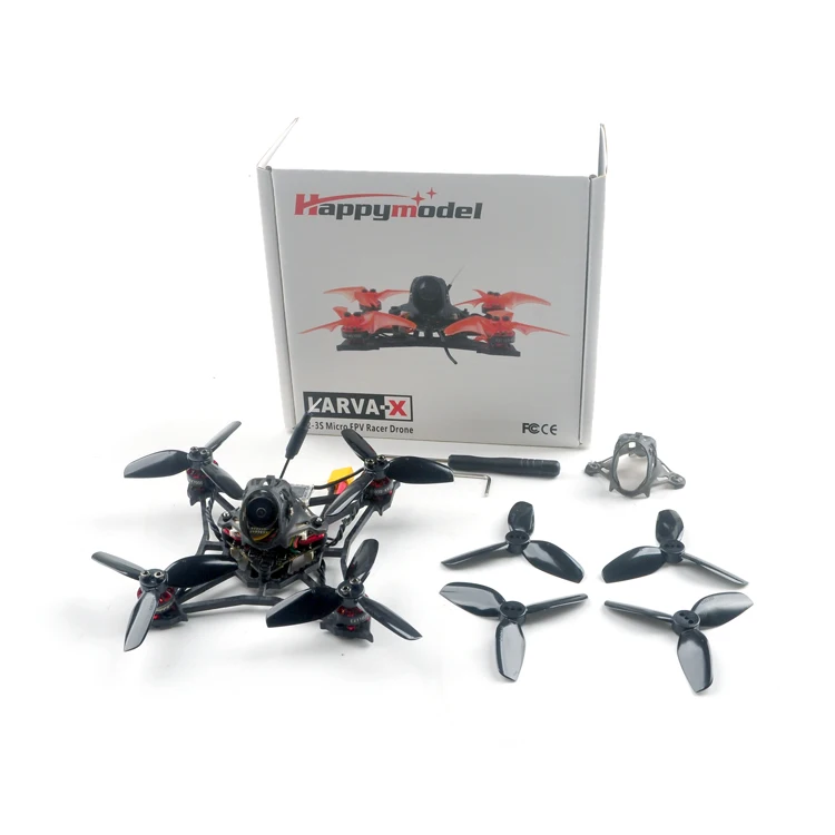 HappyModel Larva X Crazybee F4 PRO V3 AIO 200mW Diamond VTX Runcam Nano2 1103 KV7000 2-3S 2.5inch 100mm Brushless FPV Drone