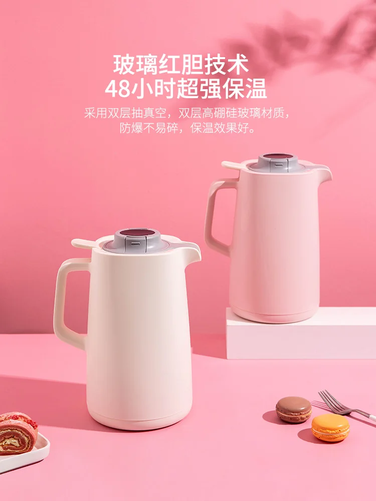 Cute Thermos Bottle Glass Liner Insulation Pot Nordic Coffee Cups with