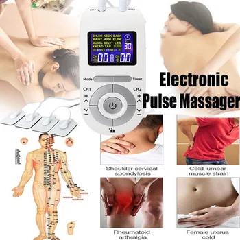 

Dual-Output 12 Modes Tens Unit Electronic Pulse Massager for Pain Relief Electrodos Tens Body Massage Muscle Stimulator