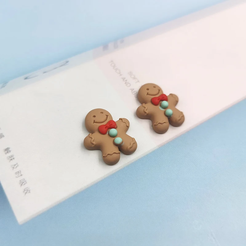 Jewelry Charms Resin Charms 10pcs Korea Cute Gingerbread Man Biscuit Pendant Charms Beverages Jewelry Findings DIY Funny Earrings Jewelry Making C352