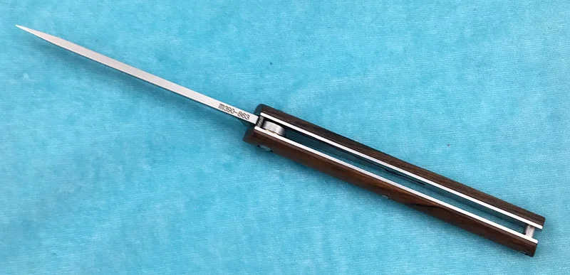 LEMIFSHE M390 лезвие маленькая ручка Флип складной нож шарикоподшипник Красная тень дерево+ стальная ручка Открытый Фруктовый Нож EDC инструмент