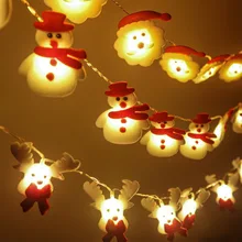

LED Christmas Plush String Light with Santa Deer Snowman Lamp String Battery Powered for Winter Holiday Christmas Decor Lighting