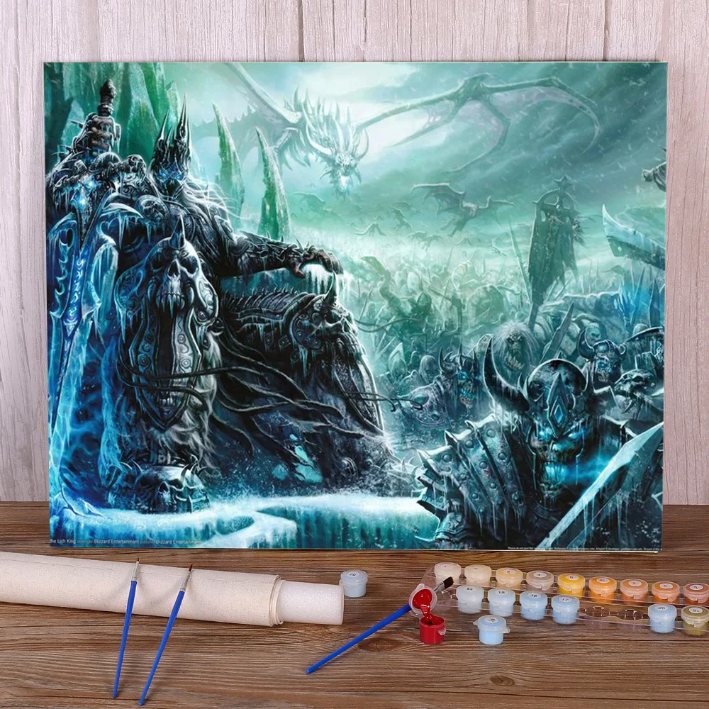 World Of Warcraft Paint By Numbers Package Acrylic Paints 40*50