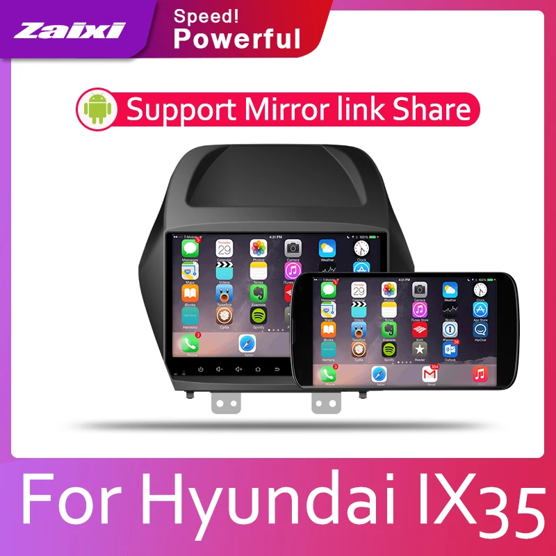 ZaiXi 2din автомобильный мультимедийный Android Авторадио автомобильный проигрыватель с радио и GPS для hyundai IX35 2010- Bluetooth WiFi Зеркало Ссылка Navi