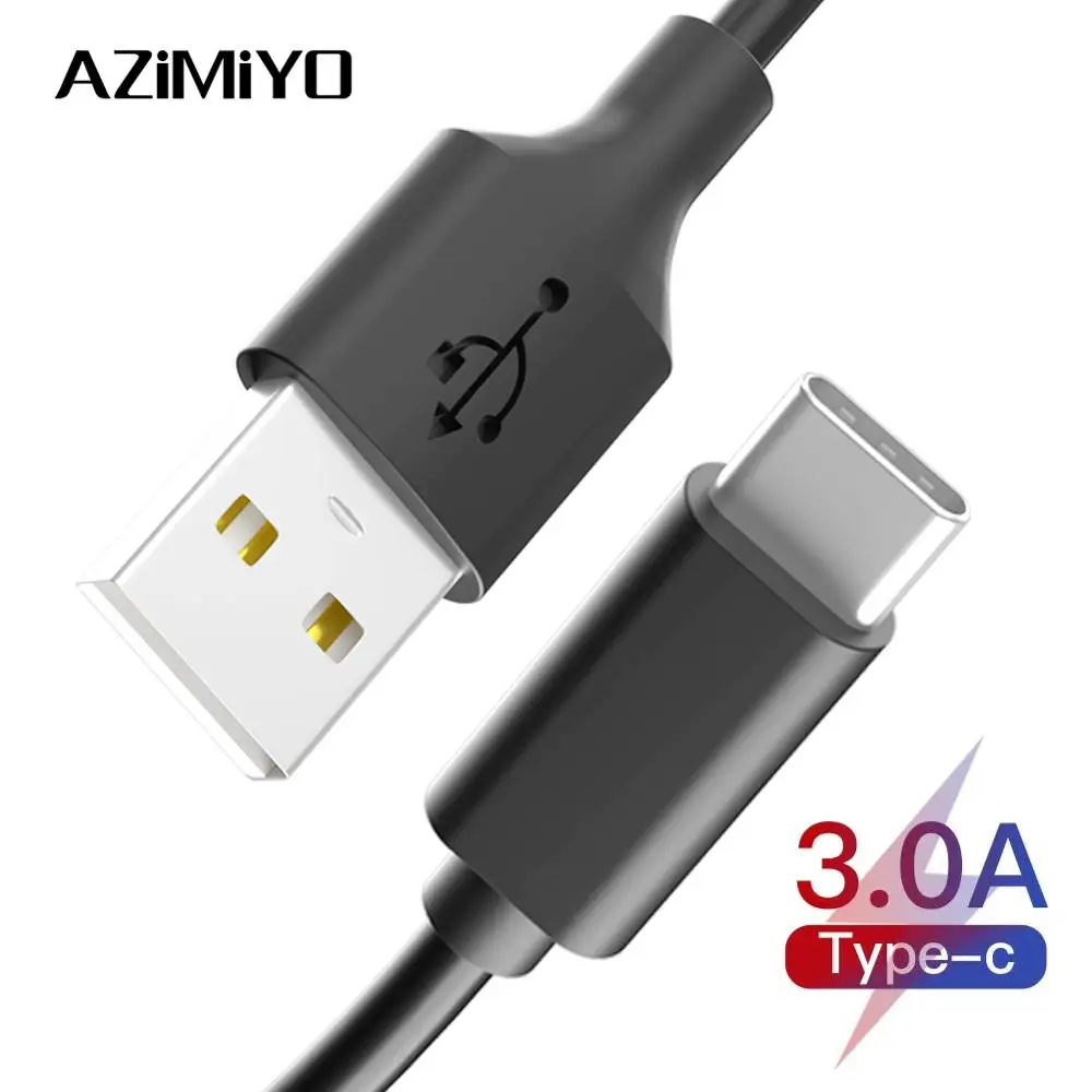 

AZiMiYO USB Type C Cable Fast Charging Data Cable for Samsung S9 Charge Type-C Mobile Phone Wire for Xiaomi Redmi note 7 Pro