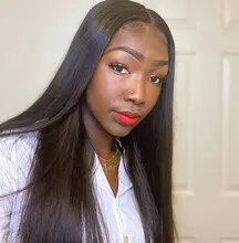 Pelo humano recto Peluca de encaje transparente Frontal de encaje pelucas 30 pulgadas de largo T parte Remy hueso recto frente de encaje pelucas de cabello humano