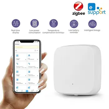 

ZigBee Temperature And Humidity Sensor Real Time Notification E-WeLink App Remote Control Smart Home Work With Zigbee Getway