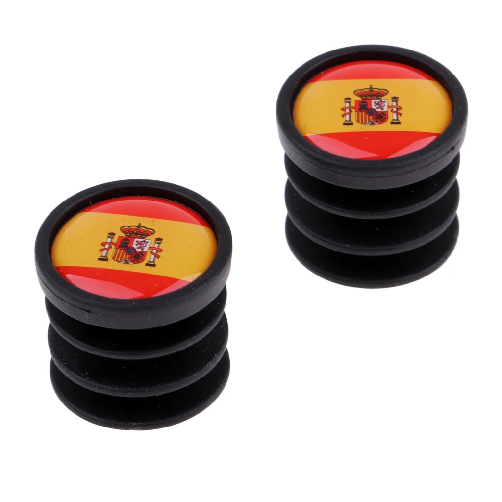 2pcs 7/8 National Flag Bicycle Handlebar Plastic Bar End Plugs Cap Cycle Bike Bicycle Parts 2pcs 7/8 National Flag Bicycle Handlebar Plastic Bar End Plugs Cap Cycle Bike Bicycle Parts