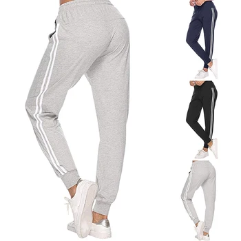 

Long Leisure Pants Women Bottoms Autumn Spring Female Clothes Double Striped Jogger Haren Pants Sweatpants Sportswear Trousers