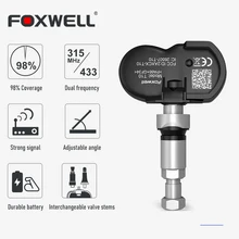 Foxwell t10 315mhz 433mhz sensores tpms programa ativado clone-able monitor de pressão dos pneus teste universal oem sensor 98% cobertura