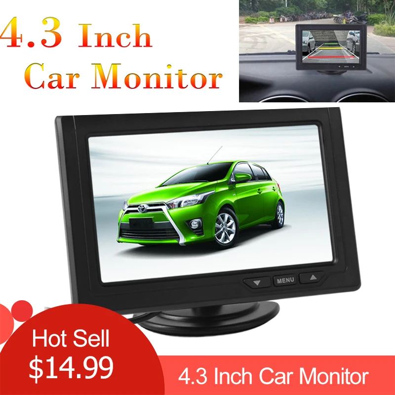 Skup Widok z tyłu samochodu Parking Backup Monitor 4.3 Cal 480x272 kolorowy ekran tft lcd do kamery cofania DVD