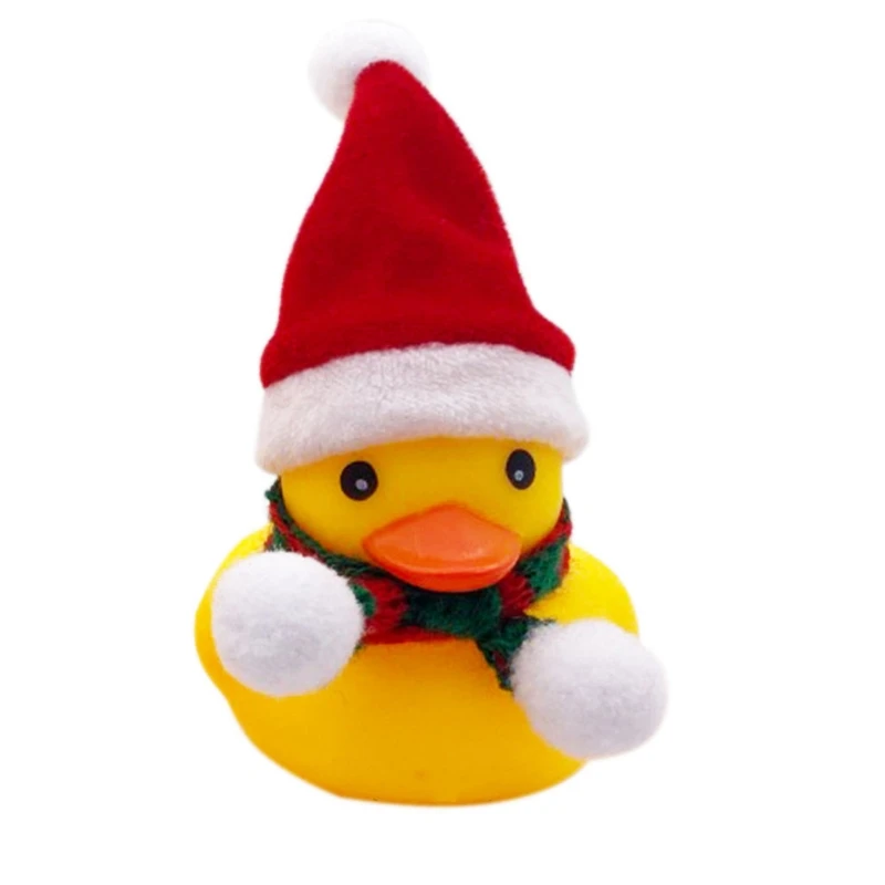 Duck With Christmas Hat Handle Toys 