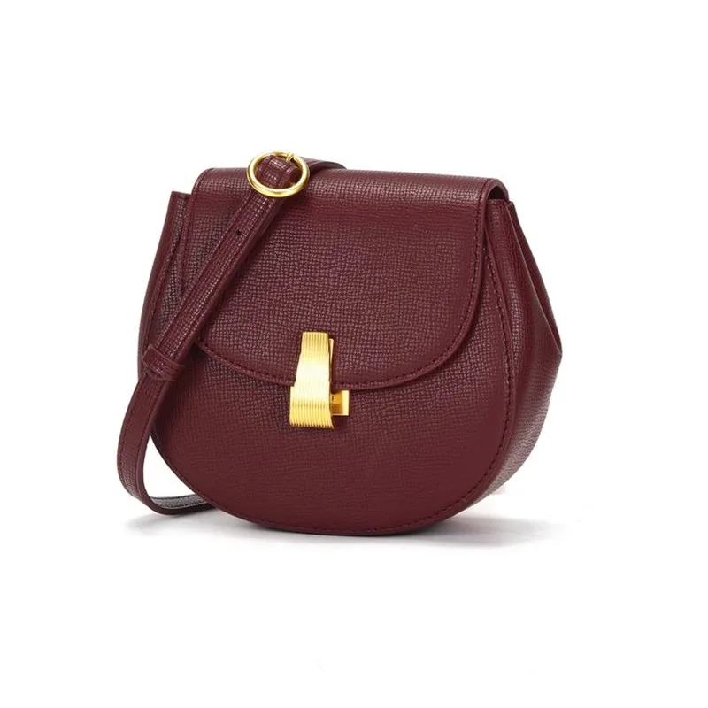 

2019 New Leather Saddle Bag Female Casual Genuine Leather Shoulder Messenger Bag Personality Wild Pockets Women Louis Handbags