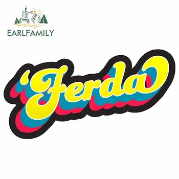 

EARLFAMILY 13cm x 6.9cm for Ferda Yellow Sign Car Stickers Waterproof Custom Printing Occlusion Scratch Decal VAN SUV Decoration