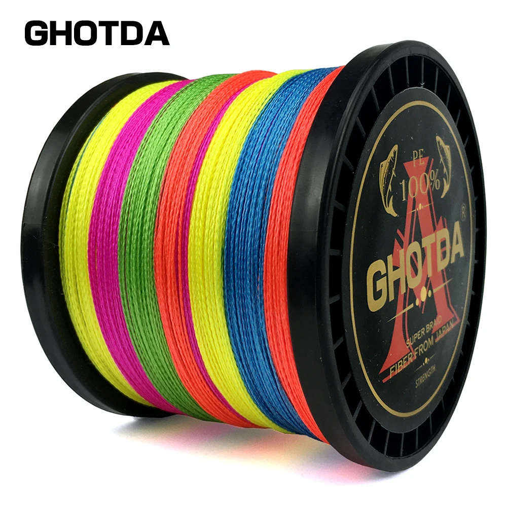 GHOTDA плетеная леска с 8 нитками мультифиламент 300 м 500 1000 для ловли карпа японская