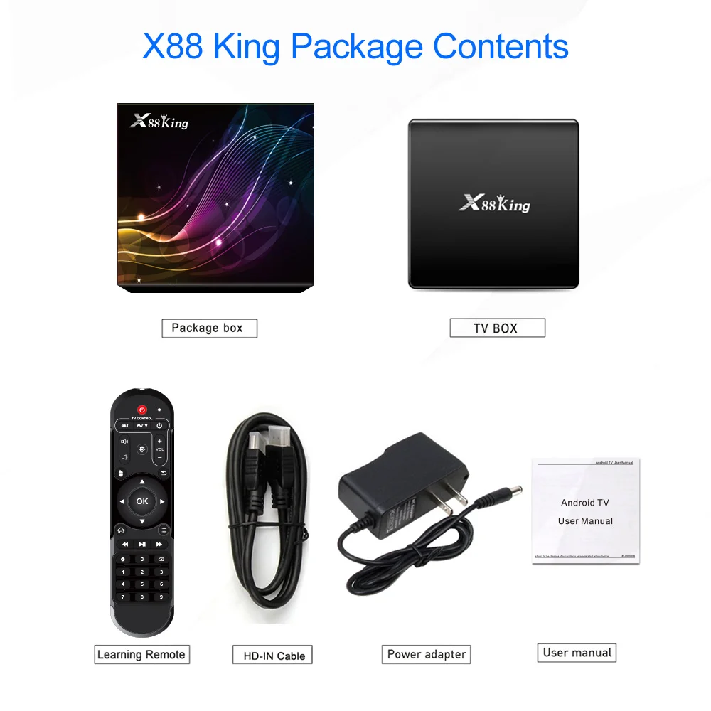  X88 King 4GB 128G Amlogic S922X TV Box Android 9.0 Dual Wifi BT5.0 1000M 4K Google Play Store Netfl