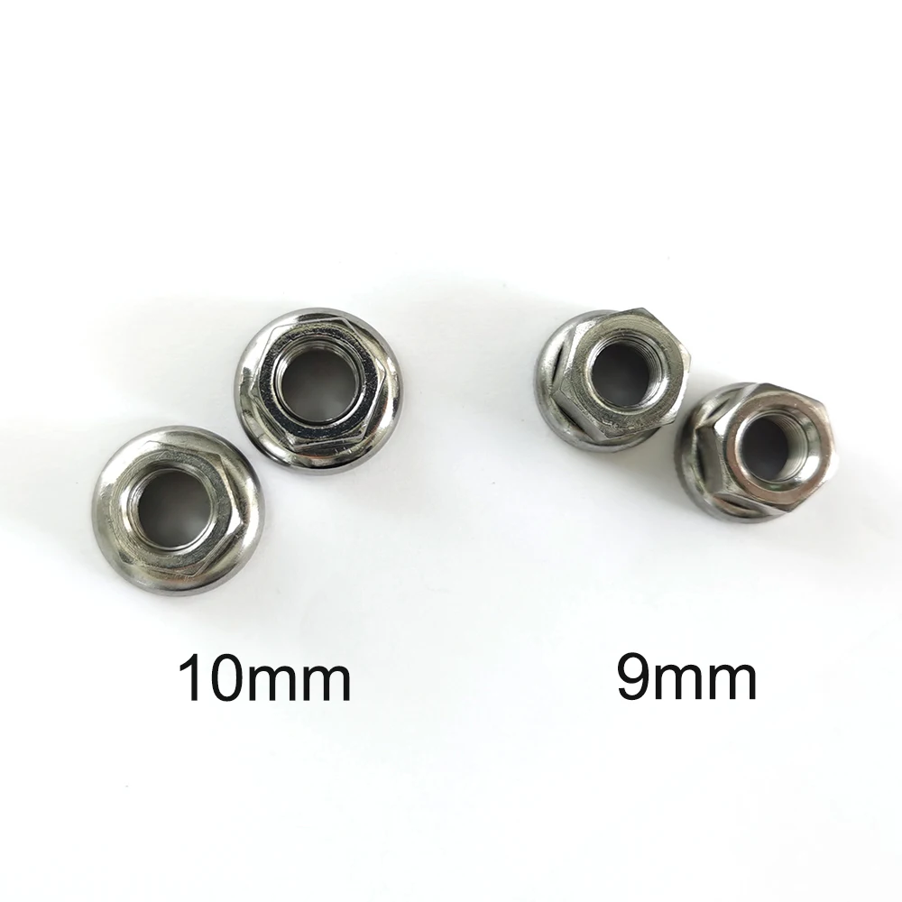Novatec fixed gear hub axle nuts Steel Front M9 9mm Rear M10 10mm Track