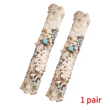 2 шт., Кружевная декоративная моющаяся Микроволновая Кухня, модная Ручка дверцы духовки, крышка холодильника, простая установка, волшебная наклейка, винтажная