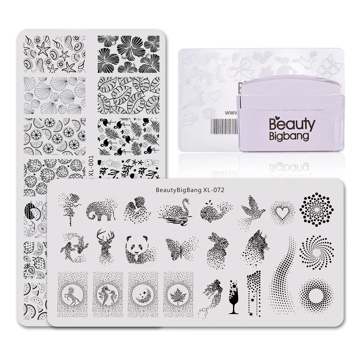 4 шт. с цветочным принтом в виде геометрических фигур животных Stamp Plate печати прямоугольный, для нейл-арта набора штампов ManicureTemplate Переводные картинки на ногти