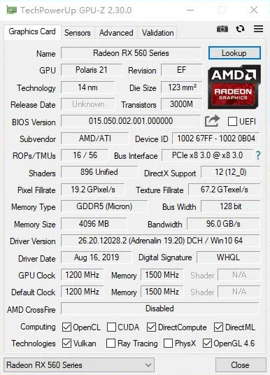 Видеокарта HUANANZHI RX 560 4G 6000 бит GDDR5 1200 МГц HDMI DVI VGA 14 нм 80 Вт|Графические карты| |
