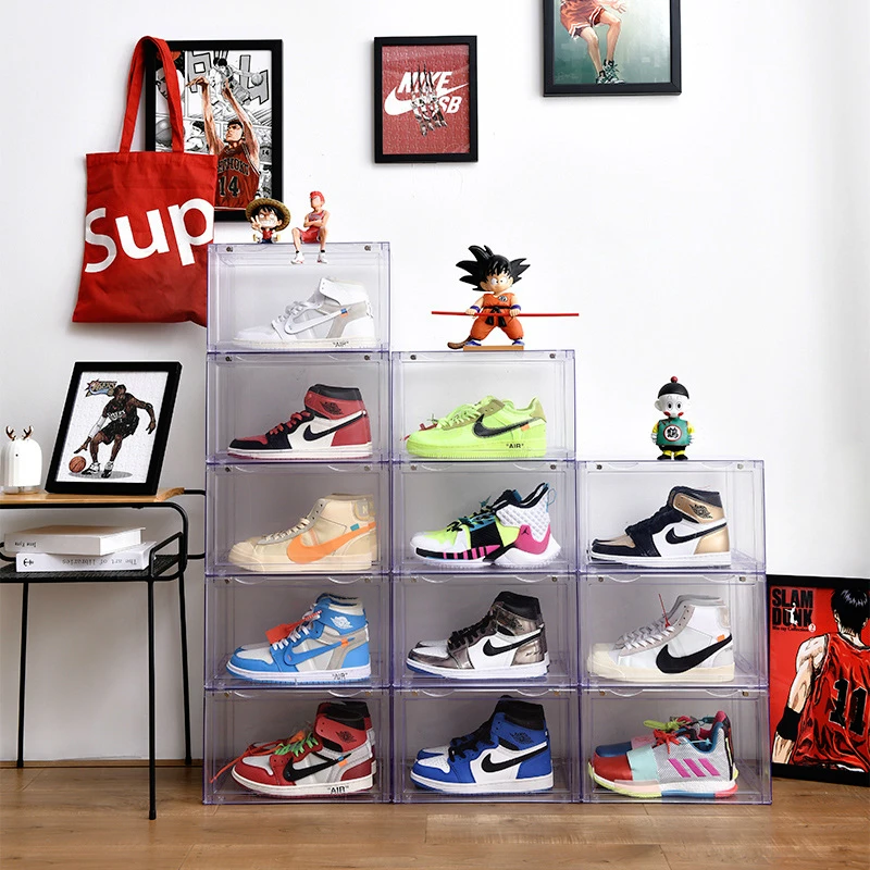 Nieuwe Sneakers Doos Anti Oxidatie Schoenenkast Hd Transparante Sport  Schoenen Opslag Artefact Ruimtebesparend Organisator Plastic Thuis -  AliExpress Huis \u0026 Tuin