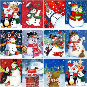 

Diamond Painting 5D Full Square/Round Drill Christmas Snowman Daimond Embroidery Cross Stitch Mosaic Picture Decor Gift D071