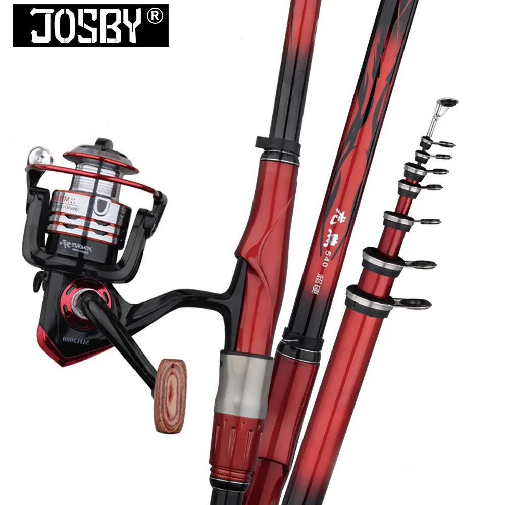 JOSBY Pasca Spinning Fishing Rod Feeder Pole Peche Carbon Fiber Rock Telescopic Sea Ultra Light Accessories 3.6M 4.5M 5.4M 6.3M