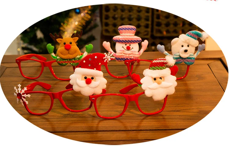 Рождественские украшения креативные рождественские товары очки для вечеринки рамка украшения DIY Новогодние рождественские украшения для очков подарок для детей