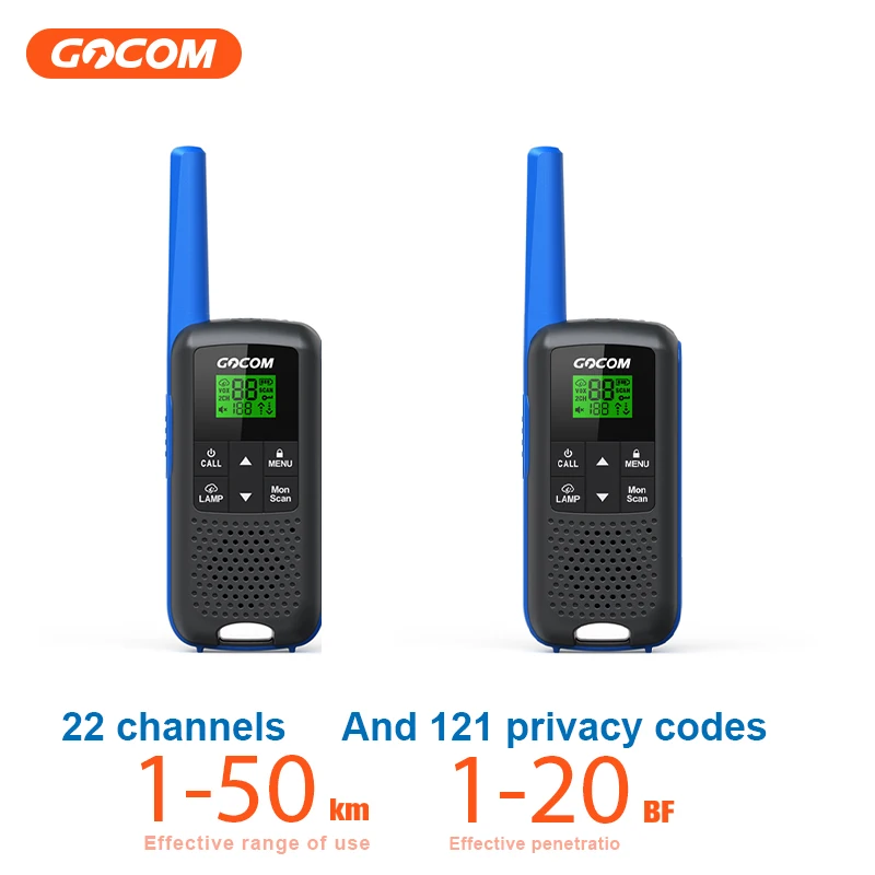 Дизайн 2pcs GOCOM G600 дальность двухсторонние радиостанции деловые рации 16 км