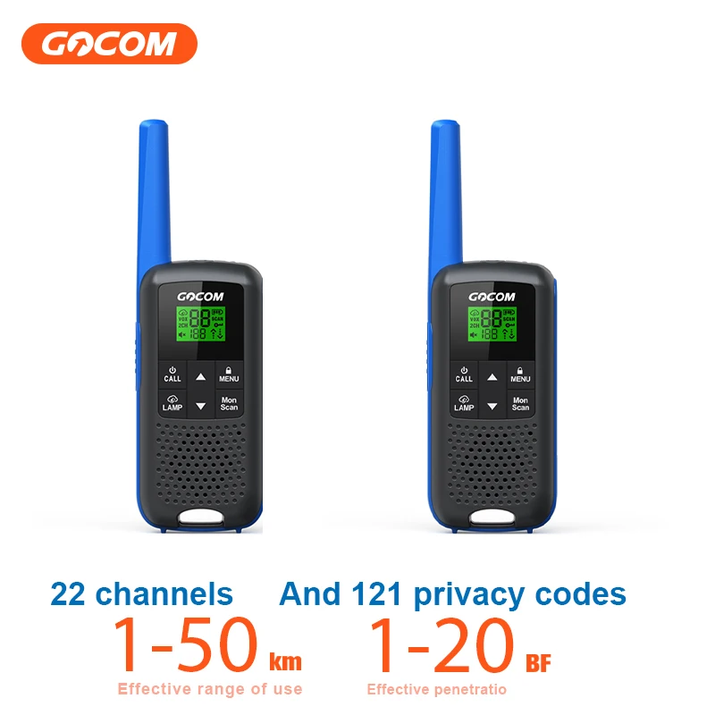 

New design 2pcs GOCOM G600 long range two way radios Business walkie talkie 16 km