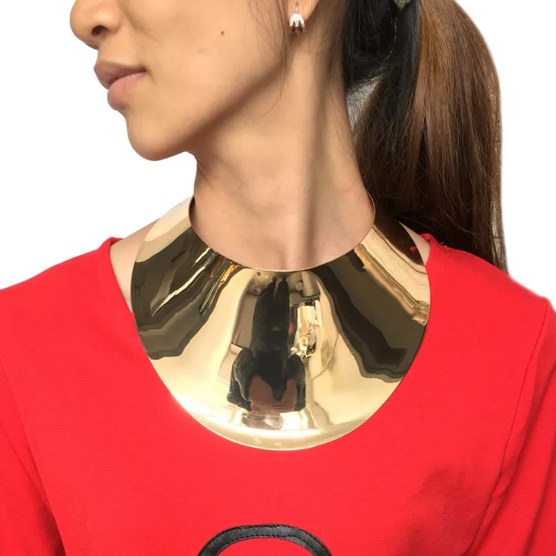 

Fashion Alloy Big Torques Statement Necklaces For Women Large Metal Collar Choker Necklace Boho Steampunk Style Jewelry