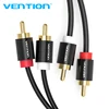 Vention 2RCA к 2RCA Аудио кабель папа к мужчине RCA к 1 м 2 м 3 м RCA кабель для домашнего кинотеатра DVD усилитель позолоченный кабель ► Фото 1/6