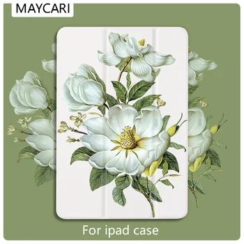 

Ipad2 3 4 White Leather PU Hard Back Case Beautiful Flower Cover Protective For 2020 iPad Pro 11 12.9 10.5 7.9 inch Mini 1 2 3 5