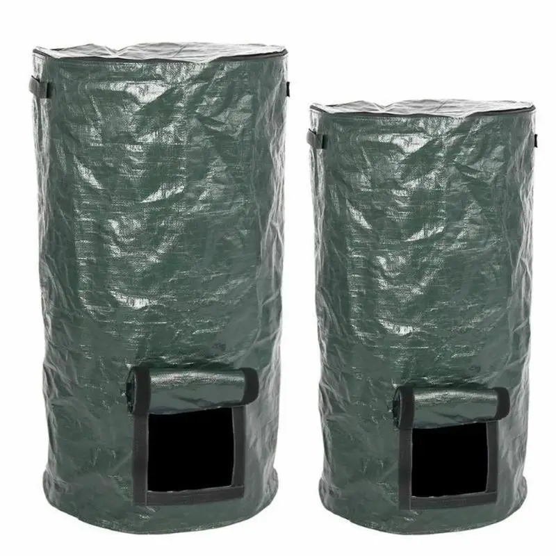 Collapsible Garden Yard Compost Outlet sale feature Max 49% OFF Bag with Was Ferment Organic Lid