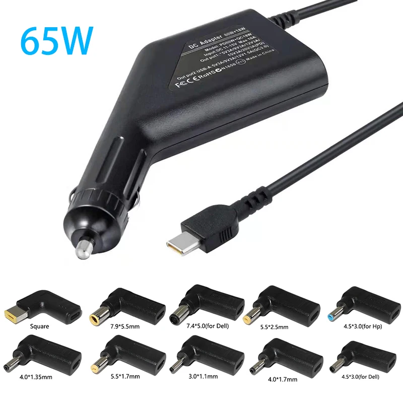 19V342A20V325A65WUniversalCarChargerUSBTypeCLaptopPower