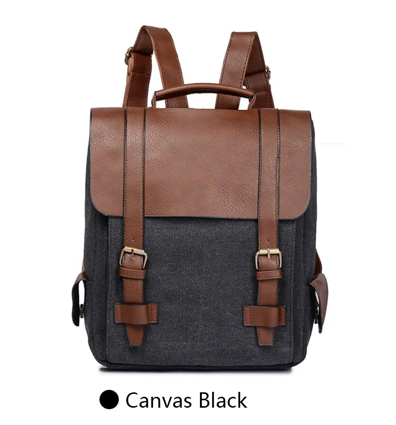 Модный винтажный мужской рюкзак wo из искусственной кожи, школьные сумки для девочек-подростков, школьный рюкзак, коричневый, черный, мужской рюкзак wo